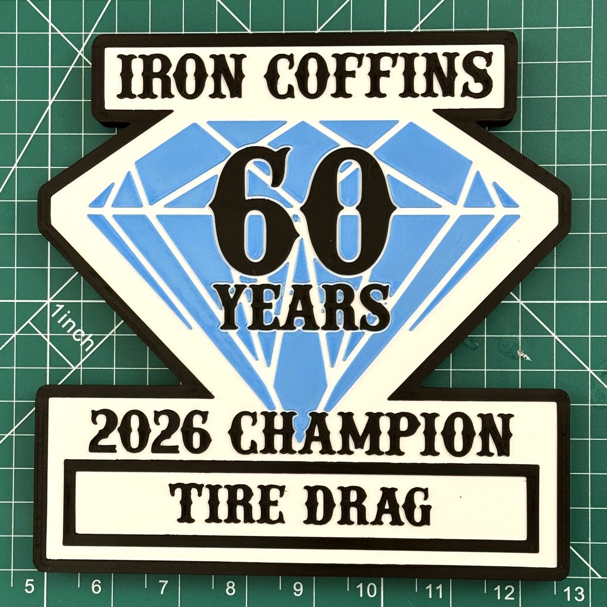 Finished Iron Coffins 60 Years championship print
